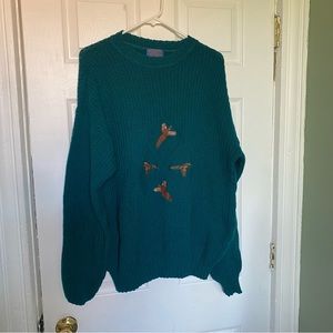 *RARE* Vintage Pendleton Pheasant Bird 100% Virgin Wool Sweater